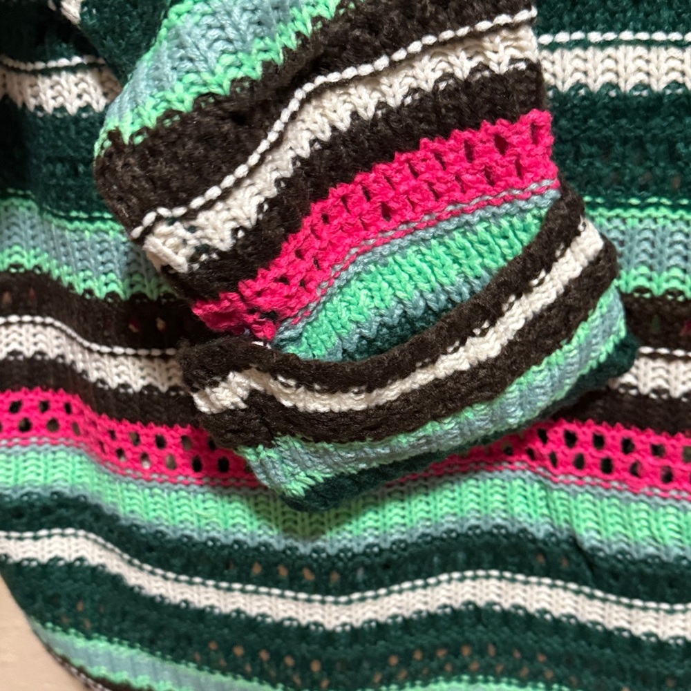 Davi & Dani Multicolor Striped Cowl Neck Sweater - Picture 7 of 10
